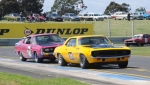 Michael Hibbert chases Ray Stubber in brother Paul's Camaro