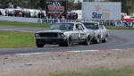 Les Walmsley's Charger climbed into the boot of the Hansen Mustang