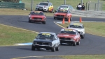 SA\'s Brett Munns leads the Toranas of Stephen Pillekers and Mark Brewster