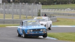 These two had it to themselves. Rob Burns\' Alfa stayed ahead of David Brown\'s Datsun