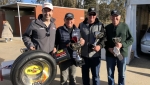 Big Just Cars Cup winners Daniel van Stokrom 3rd and Driver of the Meeting, Les Walmsley 1st, Ben Wilkinson 2nd and Wayne Rogerson 1st Under 3 litres