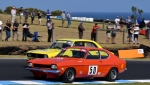 WAs-Tony-Gilfuis-Capri-slips-under-NSWs-Bill-Attard-Mazda-four-wins-to-grab-R5-victory-and-Driver-of-the-Meeting-